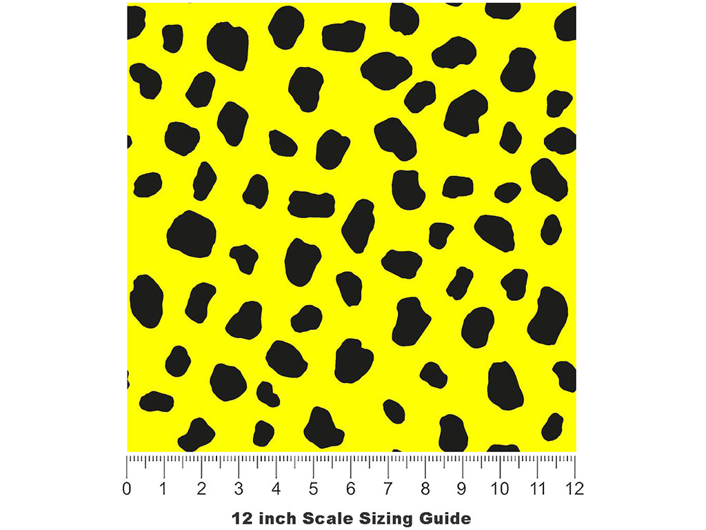 Yellow Dalmation Vinyl Film Pattern Size 12 inch Scale