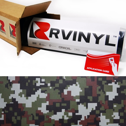 Rwraps™ Camouflage Vinyl Wrap Film - Digital Camouflage