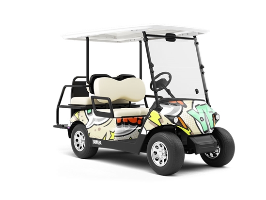 Boom Pow Gaming Wrapped Golf Cart