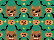 Wicked Werewolf Halloween Vinyl Wrap Pattern