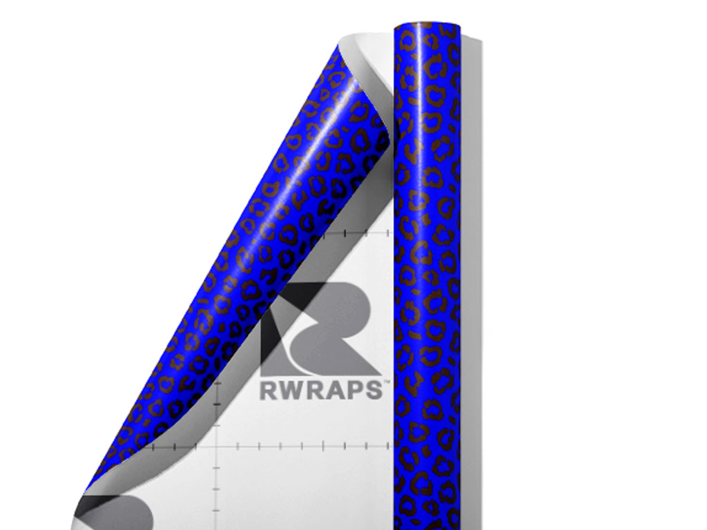 Blue Leopard Wrap Film Sheets