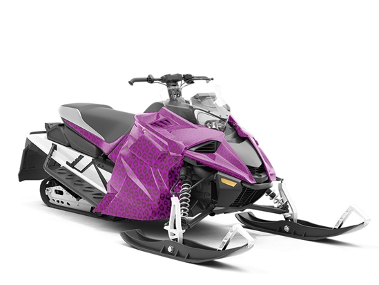 Purple Leopard Custom Wrapped Snowmobile