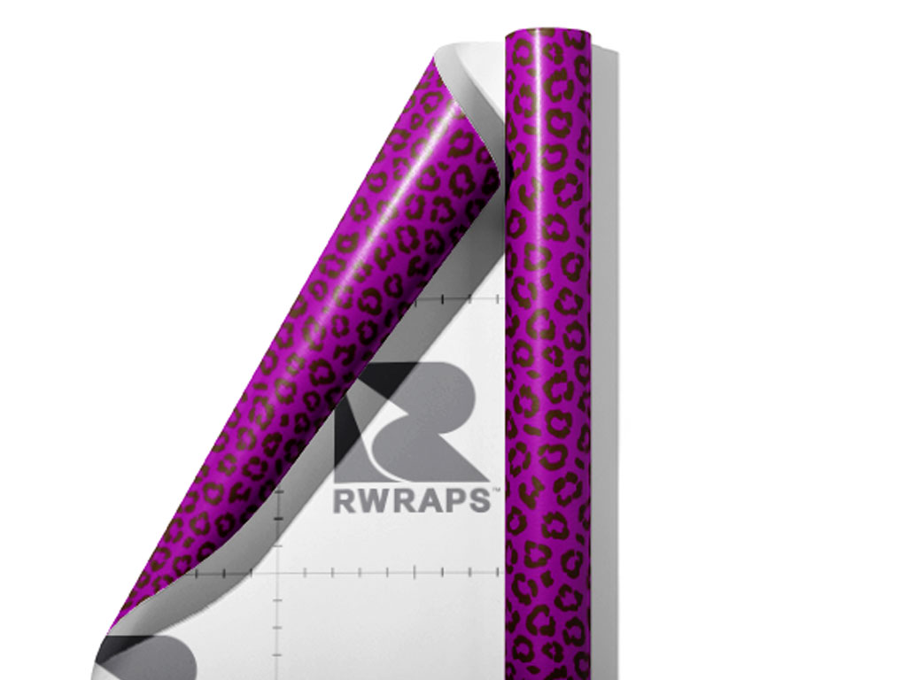 Purple Leopard Wrap Film Sheets