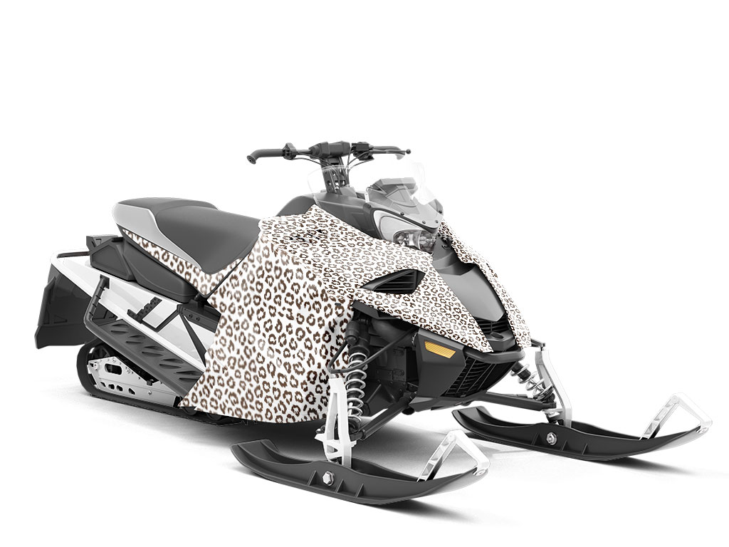 White Leopard Custom Wrapped Snowmobile