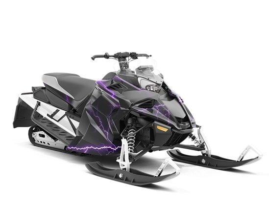 Purple Lightning Custom Wrapped Snowmobile