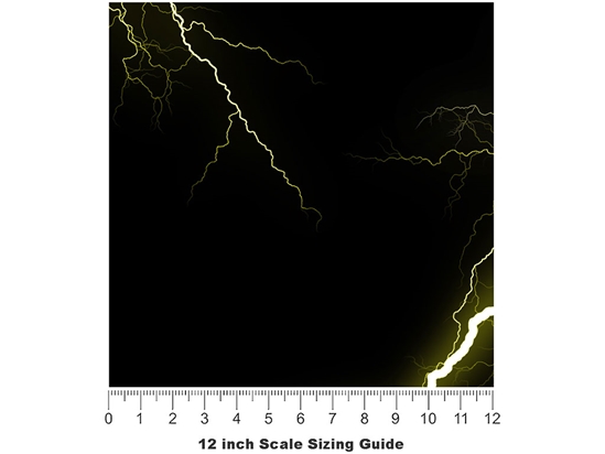 Yellow Name3 Lightning Vinyl Film Pattern Size 12 inch Scale