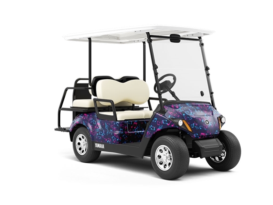 Electric Notes Music Wrapped Golf Cart