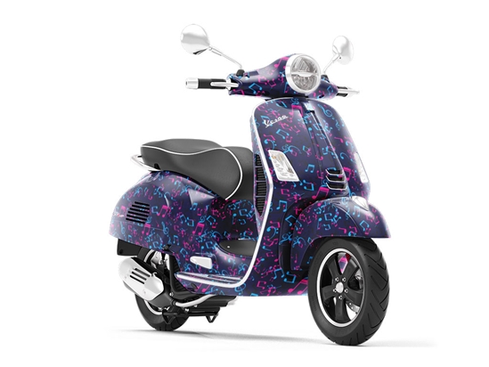 Electric Notes Music Vespa Scooter Wrap Film