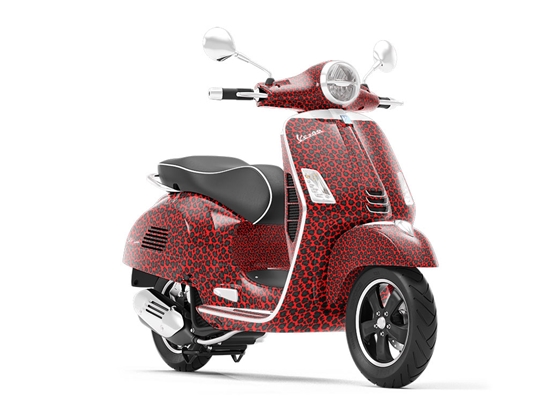 Red Panther Vespa Scooter Wrap Film