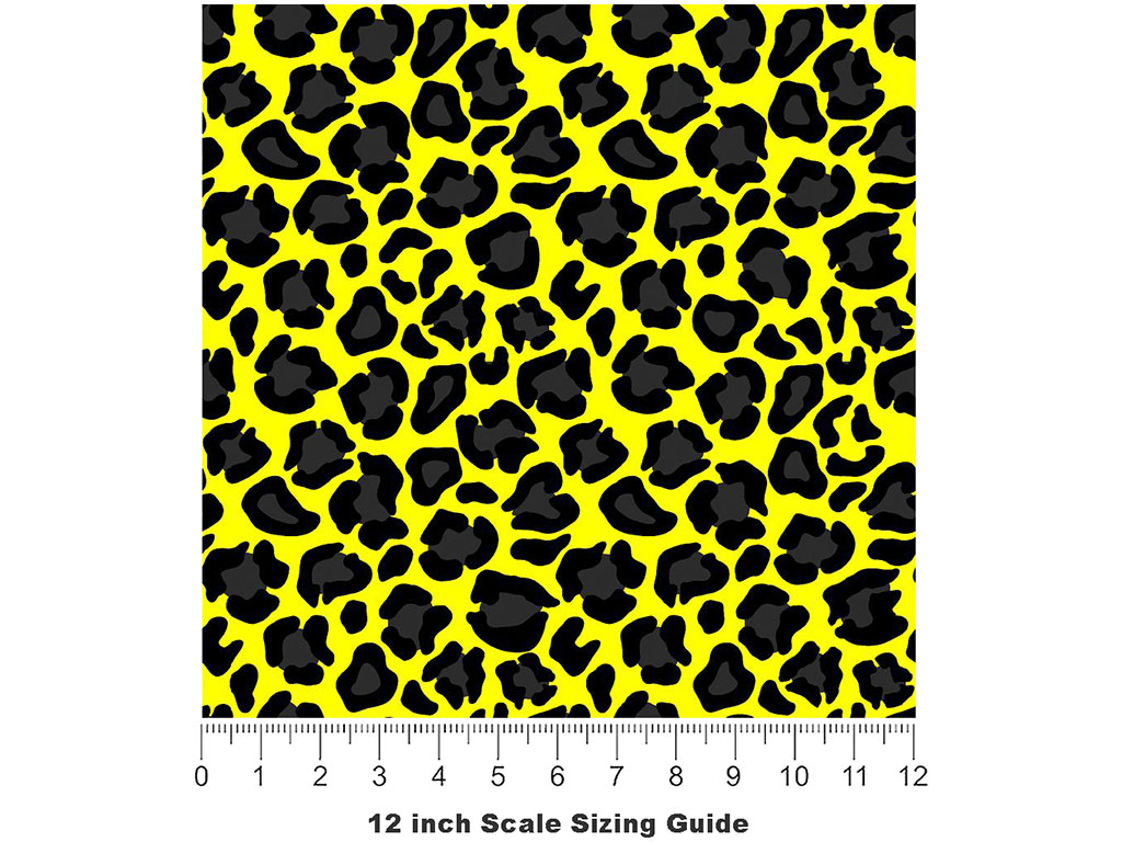 Yellow Panther Vinyl Film Pattern Size 12 inch Scale