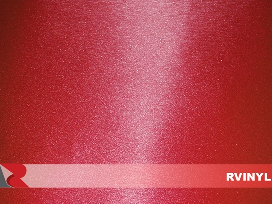 Red Brushed Aluminum Vehicle Wrap