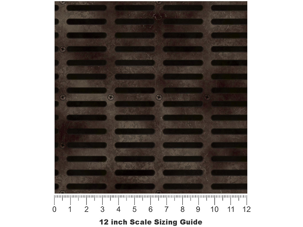Iron Grate Rust Vinyl Film Pattern Size 12 inch Scale