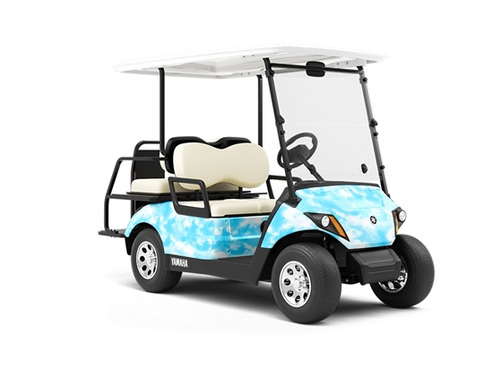 Satisfying Spring Sky Wrapped Golf Cart
