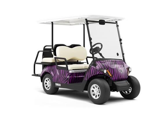 Purple Zebra Wrapped Golf Cart