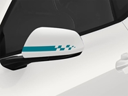 3M Teal Checkered Flag Side View Mirror Sticker