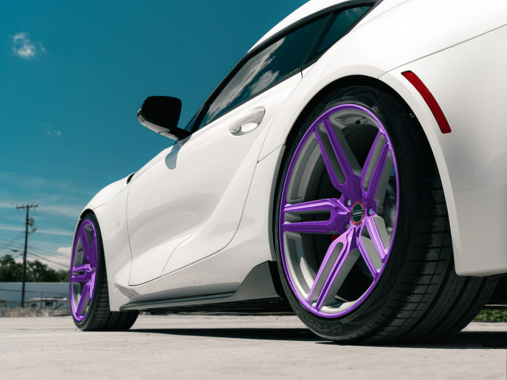 3M™ 1080 Gloss Plum Explosion Wrapped Rim Example