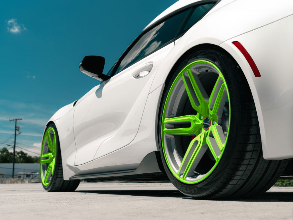 3M™ 2080 Satin Apple Green Wrapped Rim Example