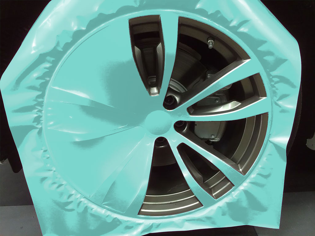 Rwraps™ Gloss Turquoise Custom Wheel Installation Process