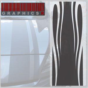 Racing Stripes - Fire and Water Graphic