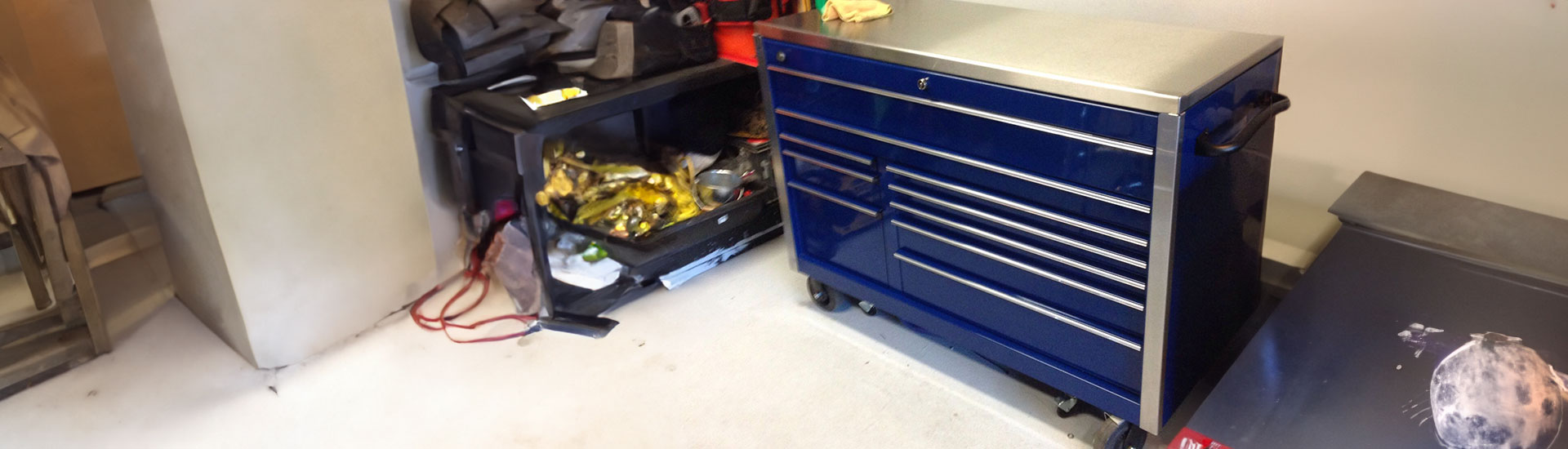 Blue Tool Cabinet Wraps
