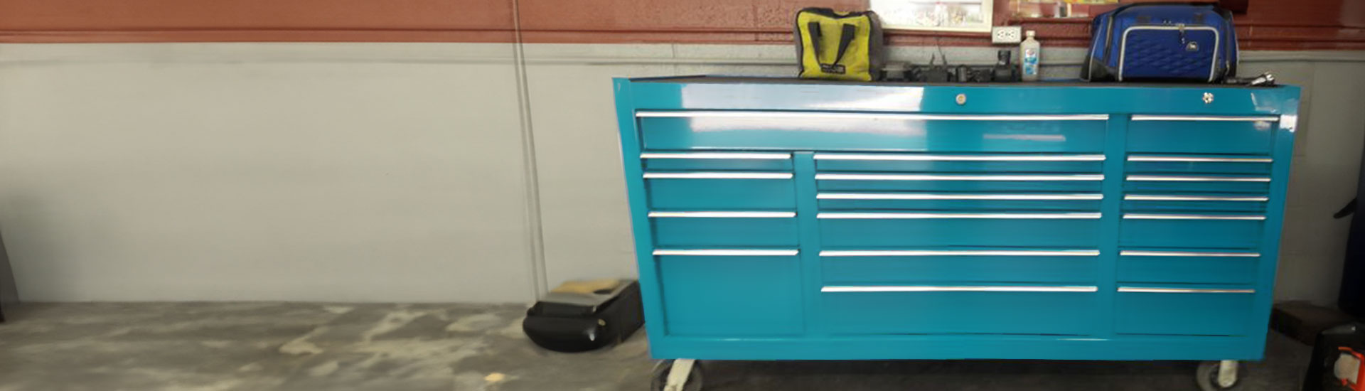 Turquoise Tool Cabinet Wraps