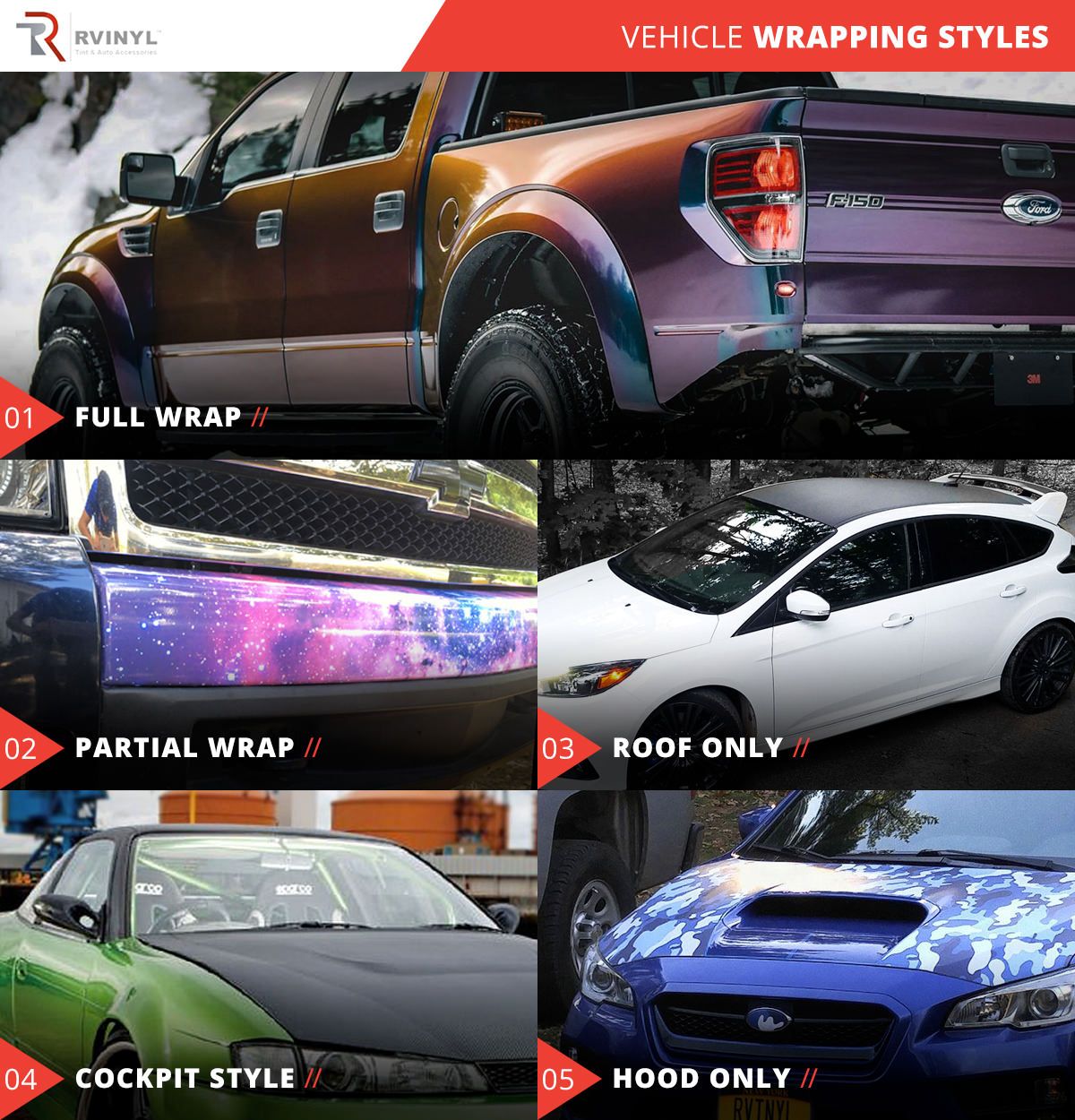 vehicle wrapping styles