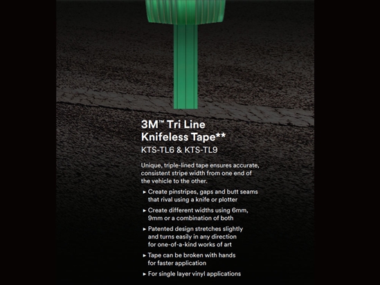 3M Knifeless Tri Line 6MM Tape For Stripping or Wrap Butt Joints