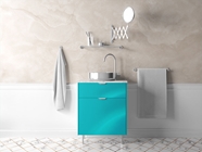 3M 1080 Gloss Atomic Teal Bathroom Cabinetry Wraps