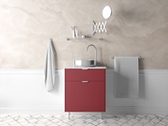 3M 2080 Matte Red Metallic Bathroom Cabinetry Wraps