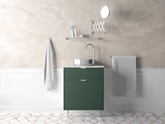 3M 2080 Matte Pine Green Metallic Bathroom Cabinetry Wraps