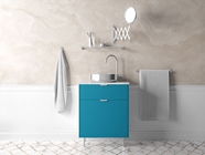 3M 2080 Matte Blue Metallic Bathroom Cabinetry Wraps