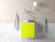 3M 1080 Satin Neon Fluorescent Yellow Bathroom Cabinetry Wraps