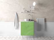 Avery Dennison SW900 Gloss Light Green Pearl Bathroom Cabinetry Wraps