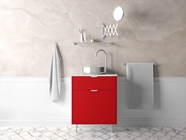 Rwraps Gloss Carmine Red Bathroom Cabinetry Wraps
