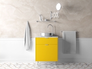 Rwraps Gloss Metallic Yellow Bathroom Cabinetry Wraps