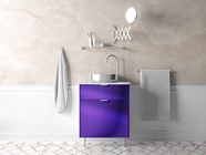 Rwraps Matte Chrome Purple Bathroom Cabinetry Wraps