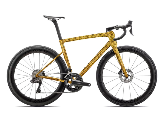 Rwraps 3D Carbon Fiber Gold (Digital) Do-It-Yourself Bicycle Wraps