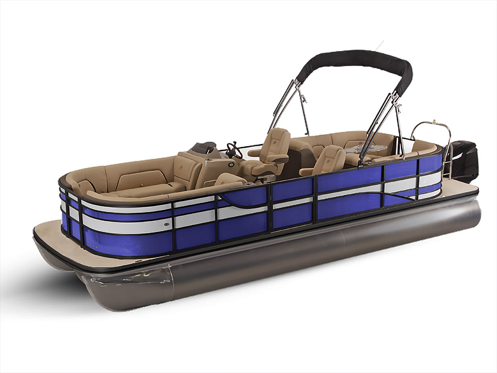 3M 1080 Gloss Blue Raspberry Pontoon Custom Boat Wrap