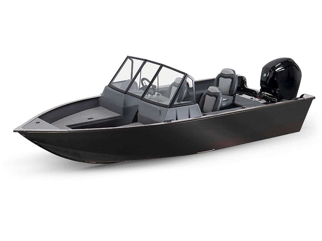 3M 2080 Brushed Black Metallic Modified-V Hull DIY Fishing Boat Wrap
