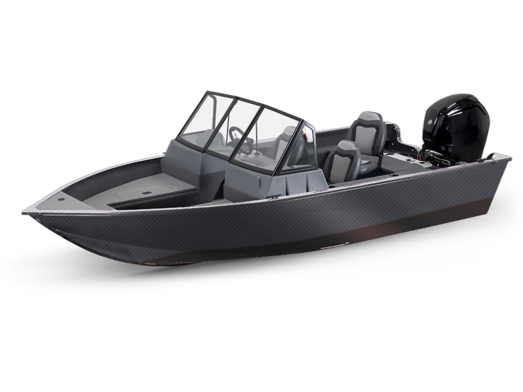 3M 2080 Carbon Fiber Anthracite Modified-V Hull DIY Fishing Boat Wrap