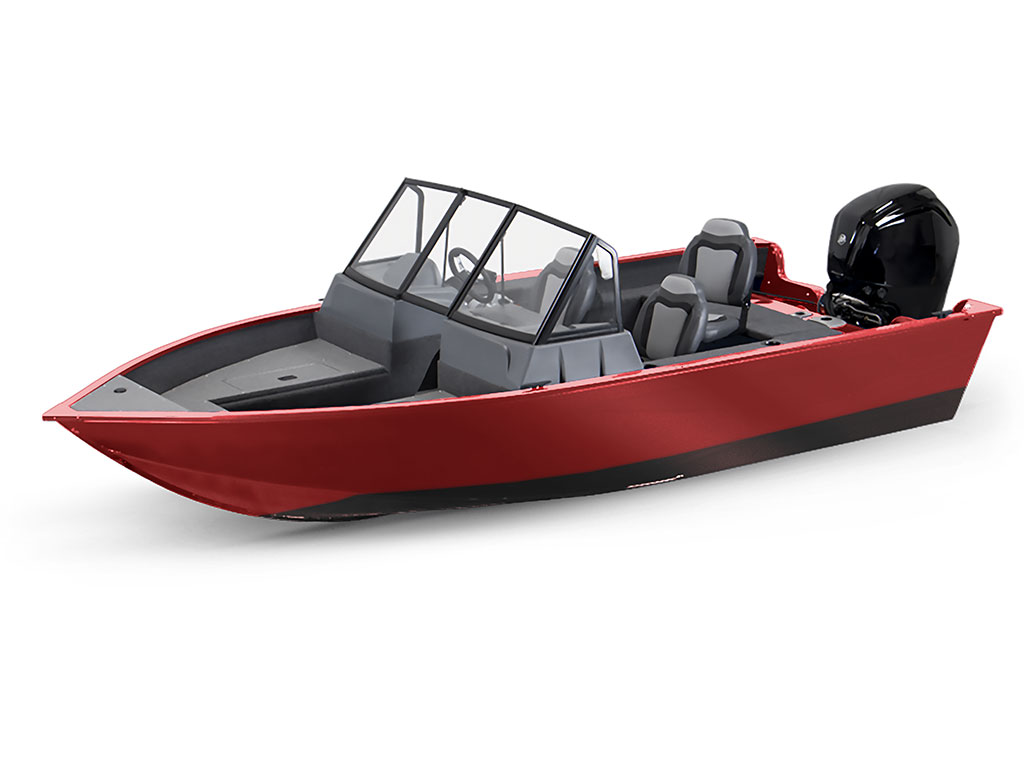 3M 2080 Gloss Hot Rod Red Modified-V Hull DIY Fishing Boat Wrap