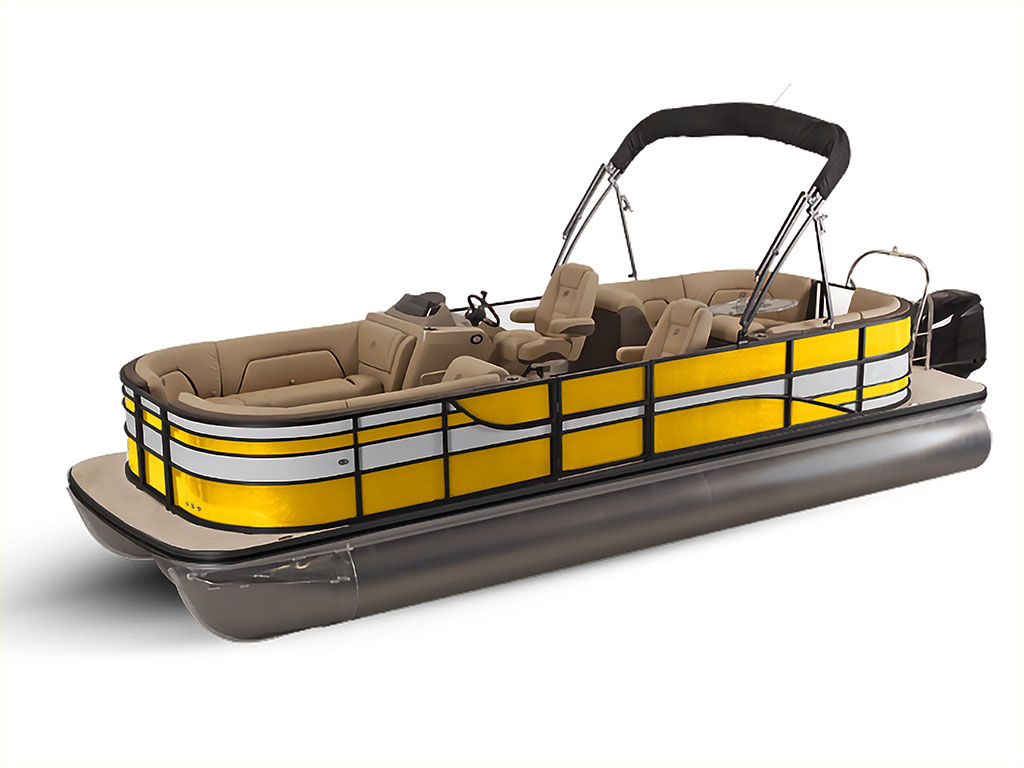 3M 2080 Gloss Bright Yellow Pontoon Custom Boat Wrap