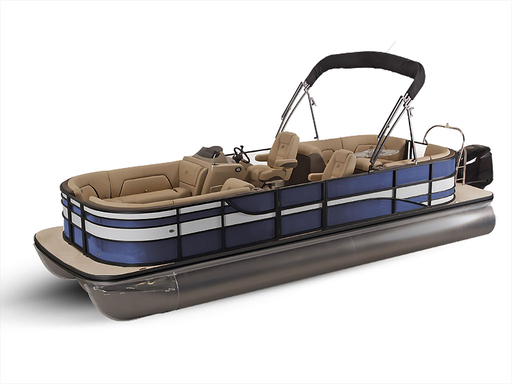3M 2080 Gloss Deep Blue Metallic Pontoon Custom Boat Wrap