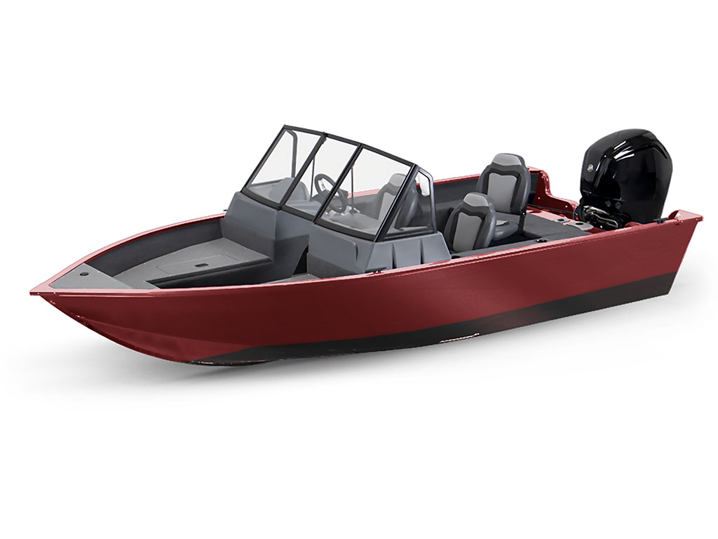3M 2080 Matte Red Metallic Modified-V Hull DIY Fishing Boat Wrap