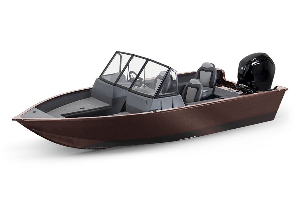 3M 2080 Matte Brown Metallic Modified-V Hull DIY Fishing Boat Wrap