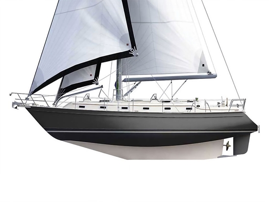 3M 2080 Matte Black Metallic Customized Cruiser Boat Wraps
