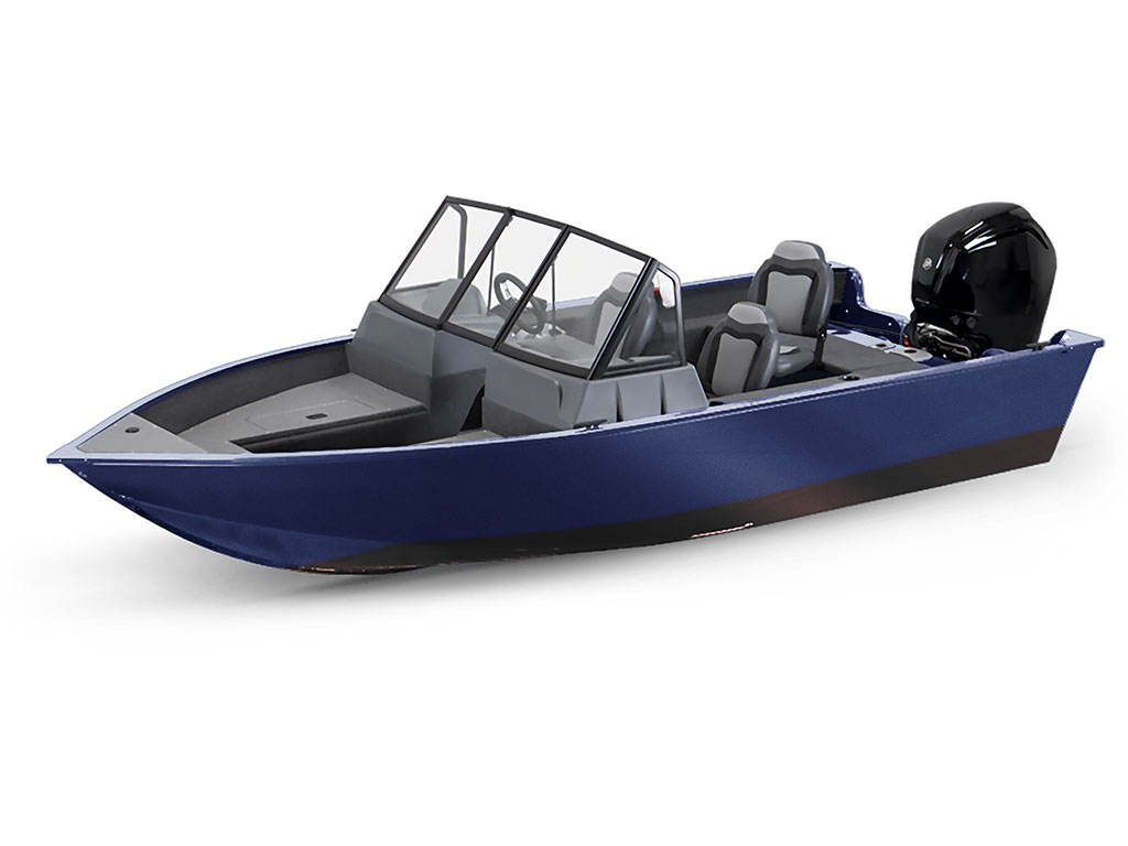 3M 2080 Matte Slate Blue Metallic Modified-V Hull DIY Fishing Boat Wrap