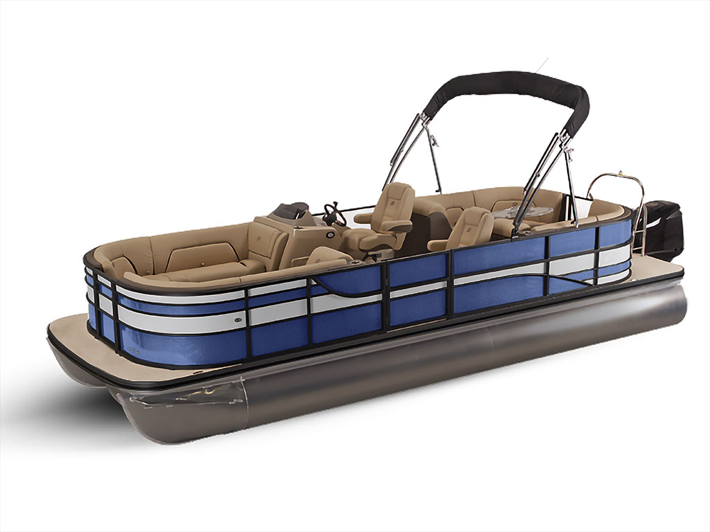 3M 2080 Matte Slate Blue Metallic Pontoon Custom Boat Wrap