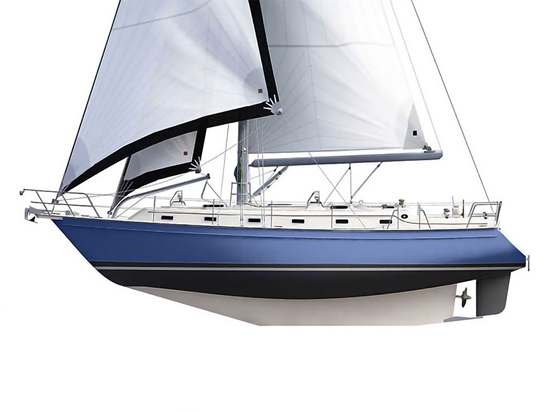 3M 2080 Matte Slate Blue Metallic Customized Cruiser Boat Wraps