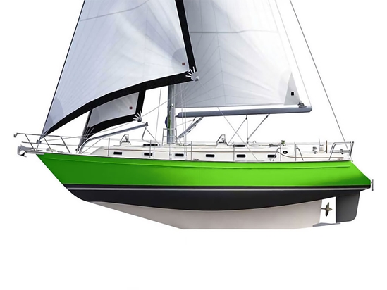 3M 2080 Satin Apple Green Customized Cruiser Boat Wraps